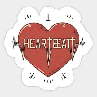 "Heartbeat: Love Edition" - A Celebration of Love and Affection Sticker